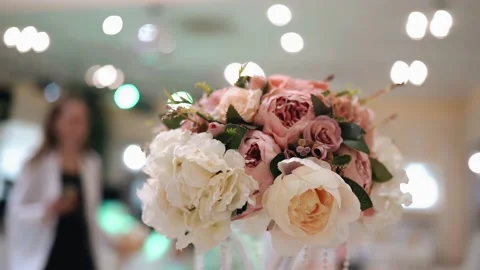 There is a bouquet of flowers on the table Stock Footage 171025790