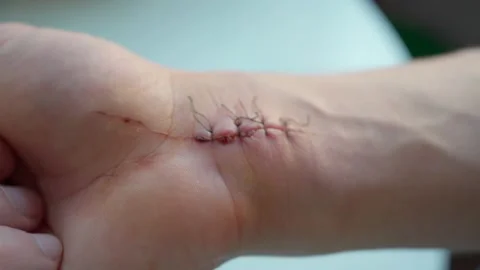 deep cuts on arm