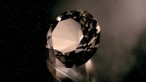 There is a diamond on the mirror surface and stream of air blows away the smoke Stock Footage 330887190