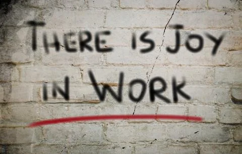 There is joy in work concept Stock Illustration