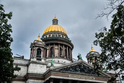 There is a large building that features a dome prominently on top of it Stock Photos