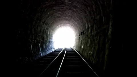 There is light at the end of the tunnel, abstract footage of hope Stock Footage 244792635