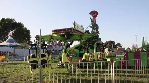 There is no movement at the carnival but the wind Stock Footage 154568893