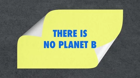 There is no planet B written on a Fluttering Paper Stock Footage 173041825