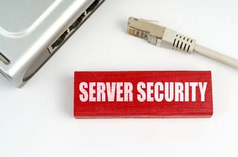 There is a router on the table, disconnected from the network, next to a plaq Stock Photos