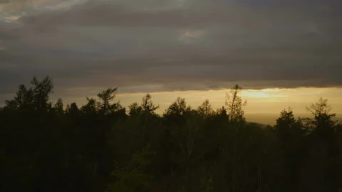 There is a sun covered with clouds Video stock 91189953