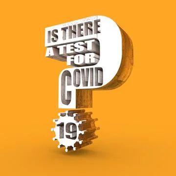 Is there a test for Covid 19 text Stock Illustration
