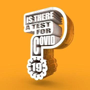 Is there a test for Covid 19 text Stock Illustration
