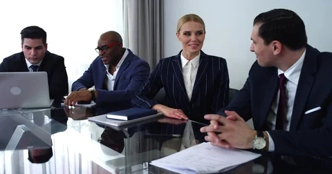 There is a Time for Lots of Fun Before the Meeting Stock Footage 73256737