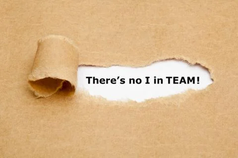 Theres no I in TEAM 库存插图