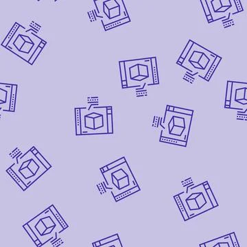 Thermal analysis materials engineering line seamless pattern イラスト素材