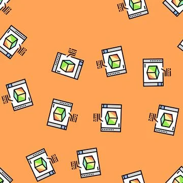 Thermal analysis materials engineering vector seamless pattern Stockillustratie