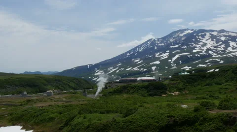 Thermal area at mutnovsky volcano kamchatka Stock Footage 66529604