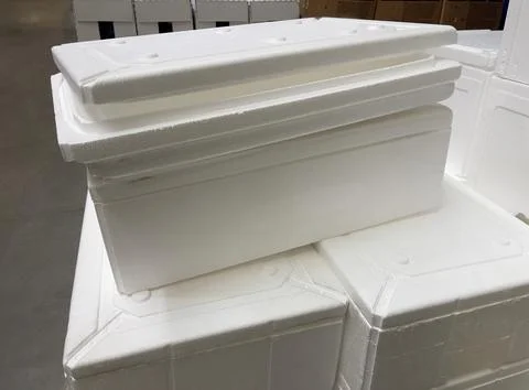 Thermal boxes with lid. Stock Photos