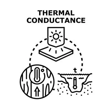 Thermal conductance concept in physics and engineering Stock Illustration