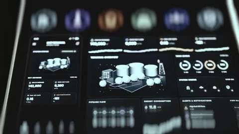 Thermal Control Performance Analysis Interface with Interactive Data Stock Footage 340550560