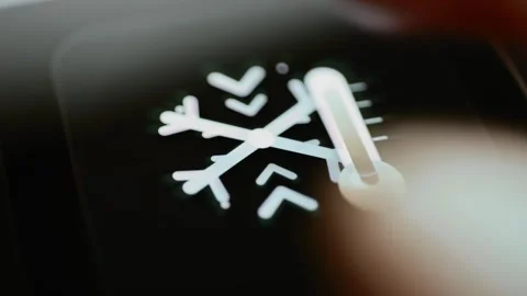 Thermal control tile combines snowflake and thermometer Stock Footage 346026015