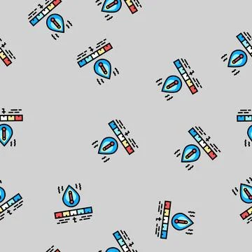 Thermal effect water quality pollution vector seamless pattern 스톡 일러스트