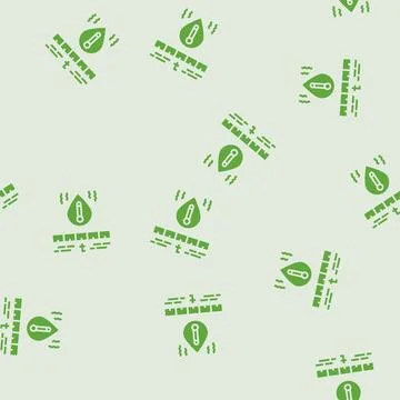 Thermal effect water quality pollution glyph seamless pattern 스톡 일러스트