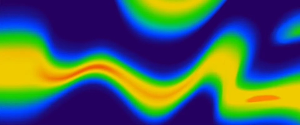 Thermal heat map with temperature gradient Illustrazione stock