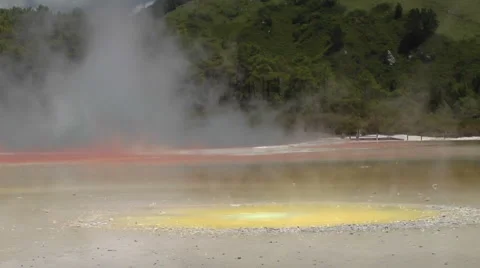 Thermal hot pools Stock Footage 4904739
