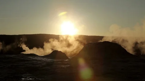 Thermal Hot Pools in Yellowstone 스톡 동영상 89412140
