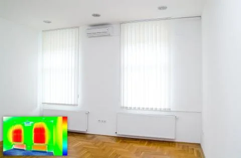 Thermal image of empty room Stock Photos