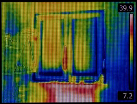 Thermal Image of Window Stock Photos