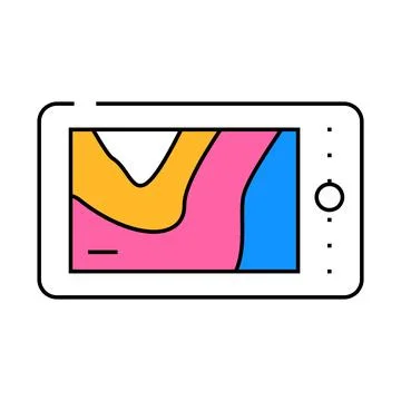 Thermal imager device icon color illustration Illustrazione stock