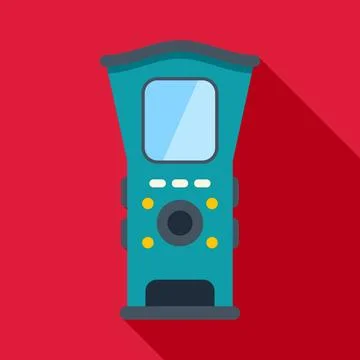 Thermal imager measuring temperature in a flat design イラスト素材