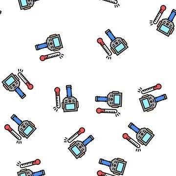 Thermal imager vector seamless pattern 스톡 일러스트