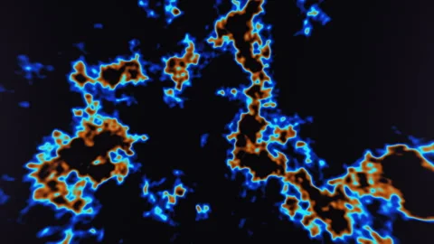 Thermal imaging background. Thermography or heat map, infrared background Stock Footage 303294982