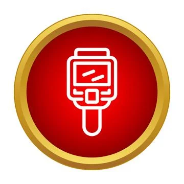 Thermal imaging camera detecting heat outline icon Stockillustratie