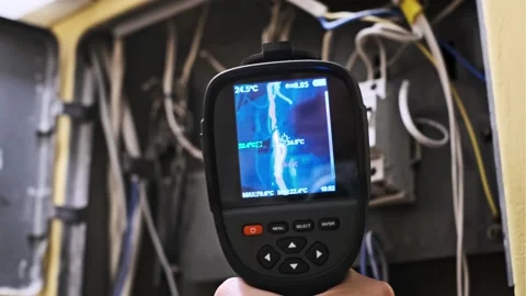 Thermal Imaging Camera Detects Hot Spots Stock Footage 275590228