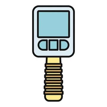 Thermal imaging camera scanning heat energy device icon Stock Illustration