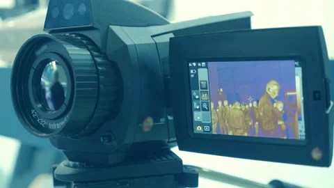 Moving towards camera view to the thermo, Stock Video