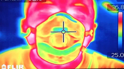 Thermal imaging. FLIR camera. Stock Footage 8954589