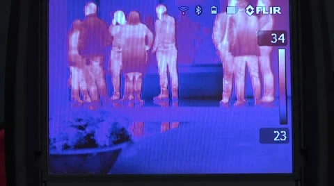 Thermal imaging. FLIR camera. Stock Footage 8969542