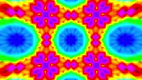 Thermal imaging flower kaleidoscope loop Video stock 240323937