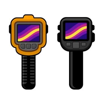 Thermal Imaging of Underfloor Heating Camera. Vector Stock Illustration