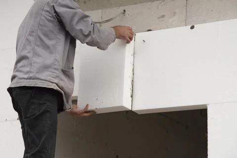 Thermal insulation house Foto stock