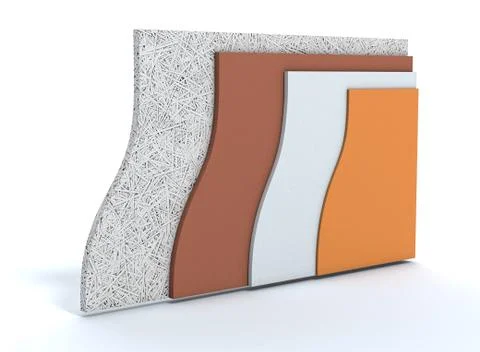 Thermal insulation panels Stock Illustration