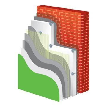 Thermal Insulation. Polystyrene Isolation Vector Illustration Stock Illustration