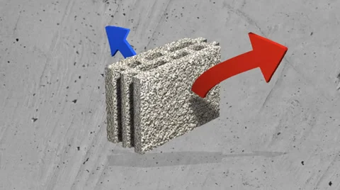 Thermal Insulation with pumice brick Stock Footage 36794773