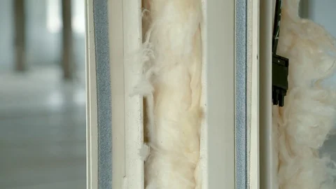 Thermal insulation in the wall Stock Footage 80308977