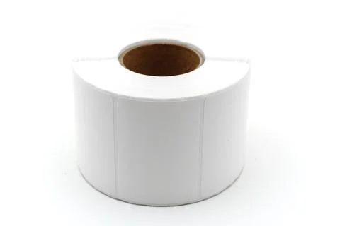 Thermal labels for thermal printer use in different settings Stock Photos