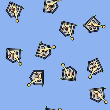Thermal mass energy vector seamless pattern Stockillustratie