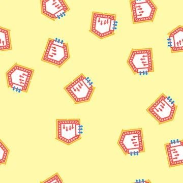 Thermal mass energy vector seamless pattern Illustrazione stock