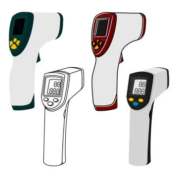 Thermal Meter vector Illustration set Illustrazione stock