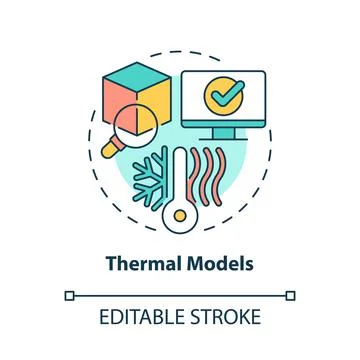 Thermal models concept icon Stock Illustration